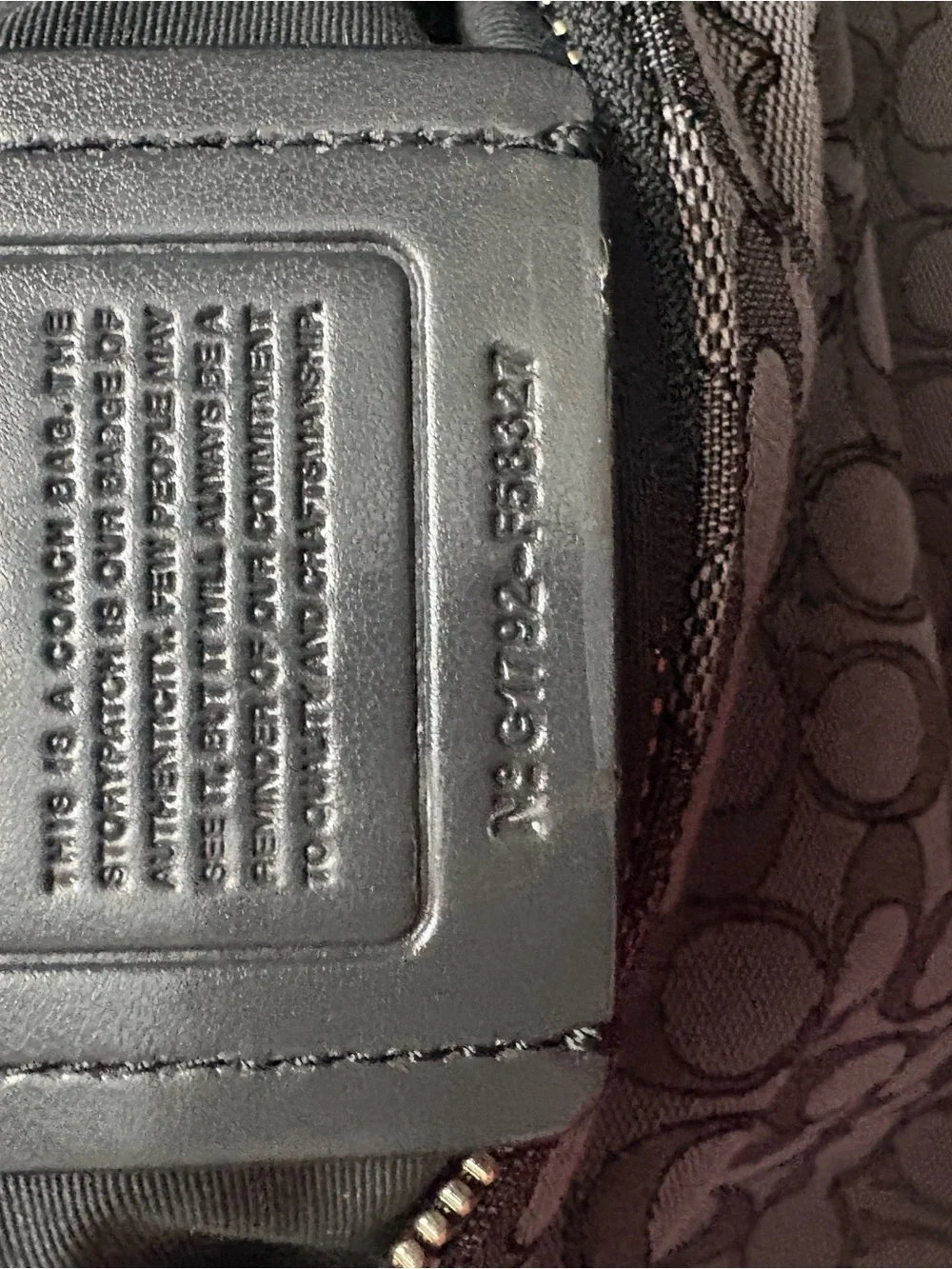 Coach Gray Signature Jacquard Shoulder Bag with Cherry Charm
